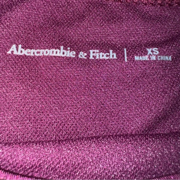 Abercrombie & Fitch One Shoulder Cutout Swimsuit XS Magenta Purple NWT - Picture 3 of 7